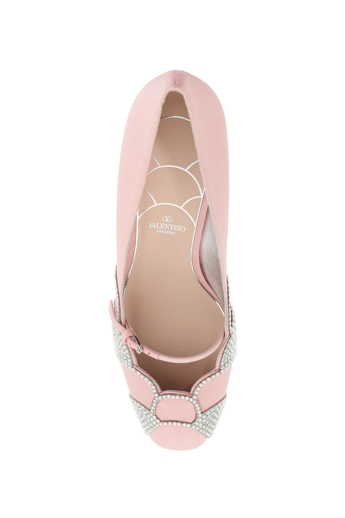 VALENTINO GARAVANI Satin Pumps with Rhinestones - Medium Heel