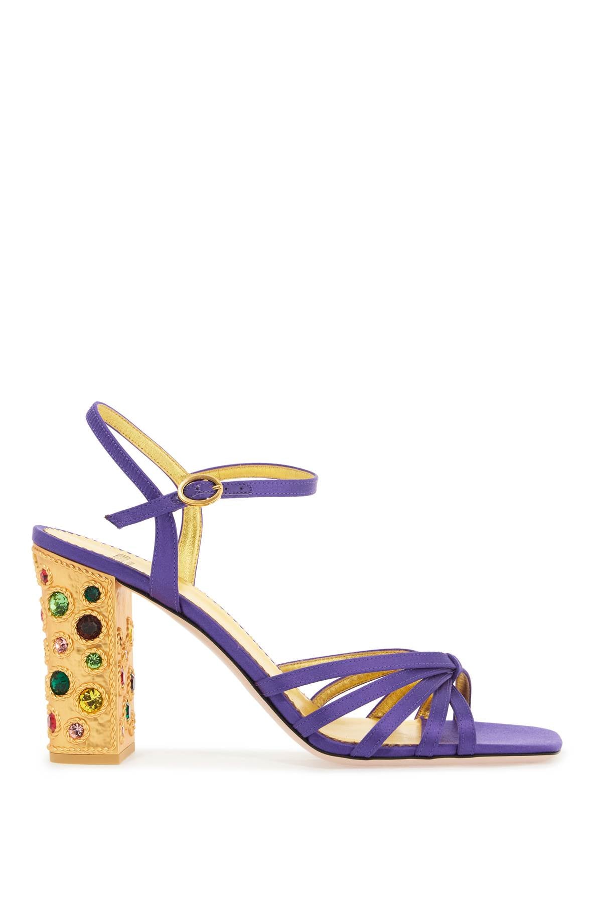 VALENTINO GARAVANI Satin Crystal-Embellished Sandals