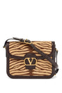 VALENTINO GARAVANI Striped Leather Shoulder Mini Handbag