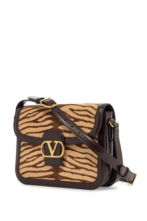 VALENTINO GARAVANI Striped Leather Shoulder Mini Handbag