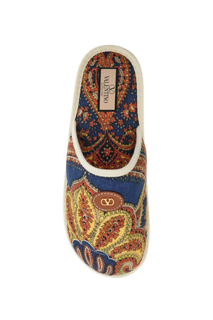 VALENTINO GARAVANI Floral Cotton Slide Slippers for Men - Perfect for Home and Outings