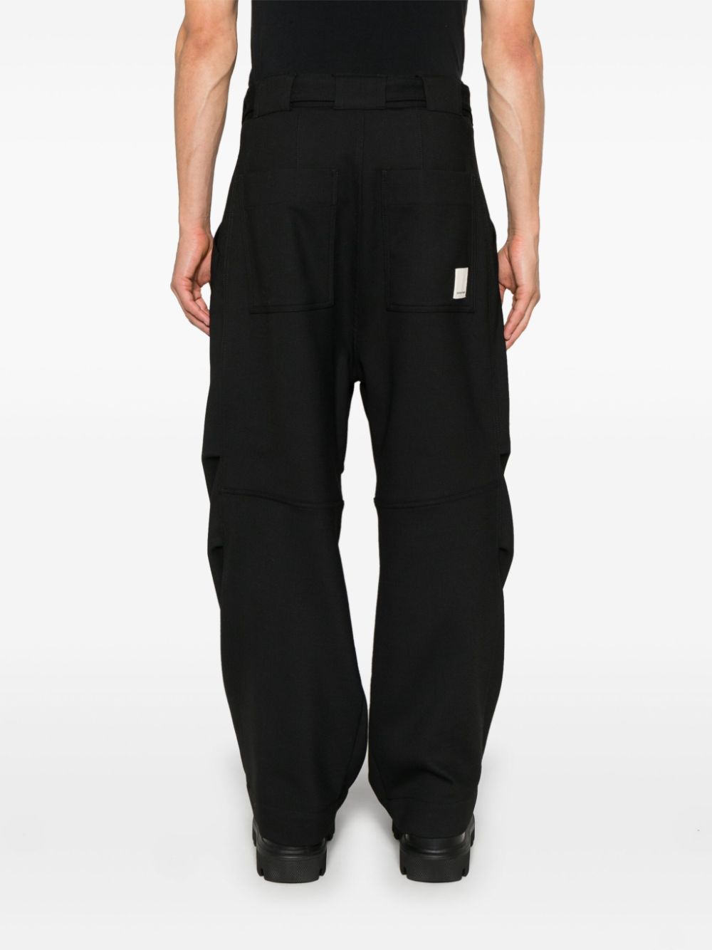 EMPORIO ARMANI Men's Mid-Rise Cargo Pants with Drop Crotch