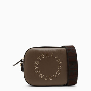 STELLA MCCARTNEY Brown Polyurethane Mini Camera Crossbody Bag for Women, 20x17x5 cm