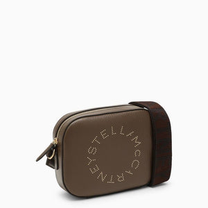 STELLA MCCARTNEY Brown Polyurethane Mini Camera Crossbody Bag for Women, 20x17x5 cm