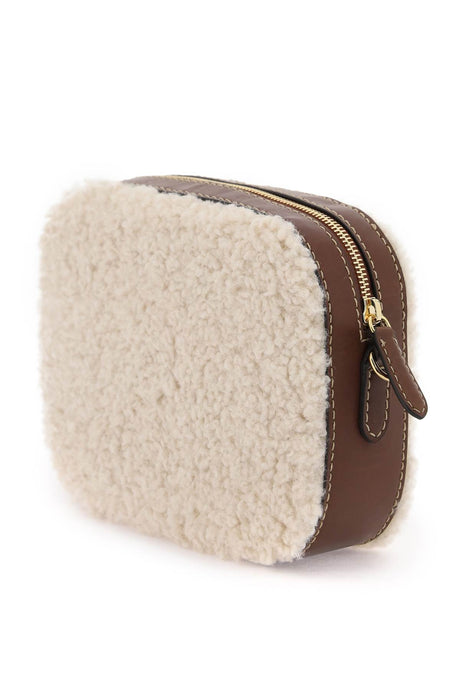 Túi đeo vai với bề mặt giả lông cừu màu sắc pha trộn cho phụ nữ - Bộ sưu tập FW23