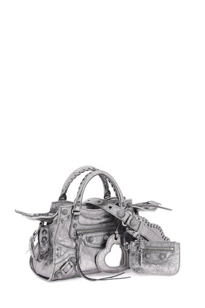 BALENCIAGA Gray Metallic Handbag for Women - SS24 Collection