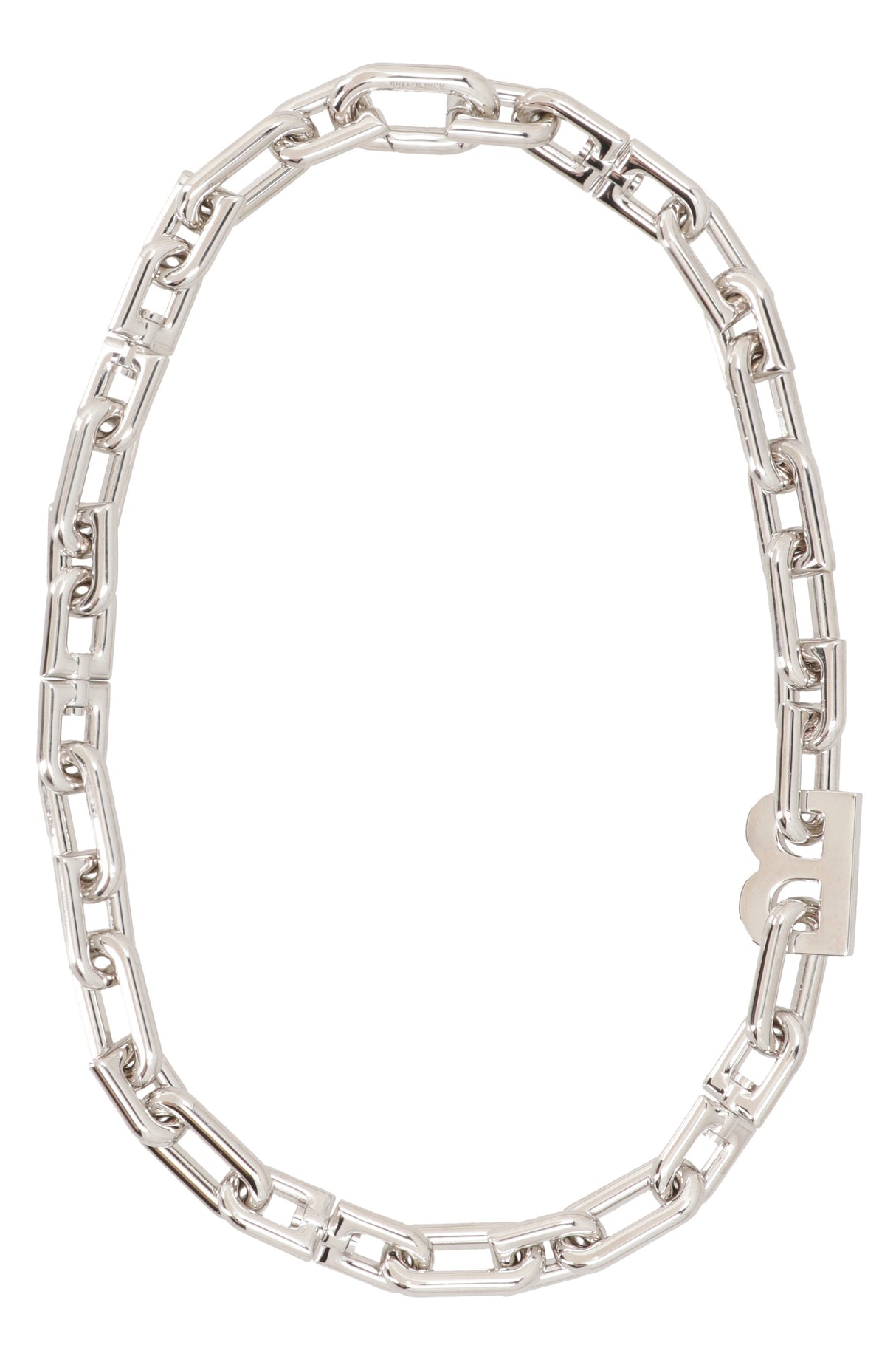 BALENCIAGA Elegant Silver Necklace - 48 CM Length