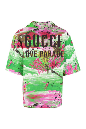 GUCCI Multicolor Printed Bowling Shirt for Women