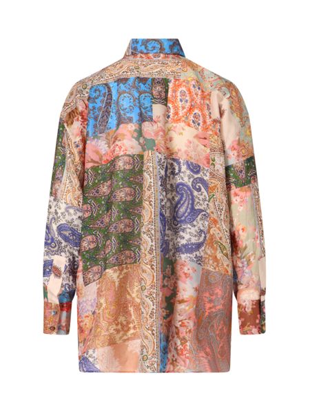 ZIMMERMANN Multicolor Paisley and Floral Silk Shirt for Women