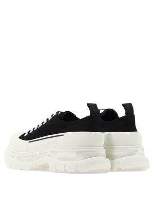 ALEXANDER MCQUEEN Men's White and Black Sneakers for a Sleek and Stylish Look