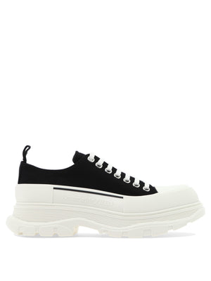 ALEXANDER MCQUEEN Men's White and Black Sneakers for a Sleek and Stylish Look