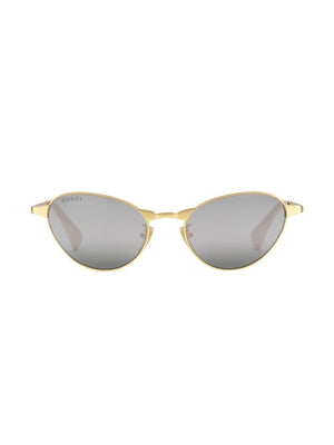 GUCCI Gold and Silver Metal Sunglasses for Women - FW22 Collection