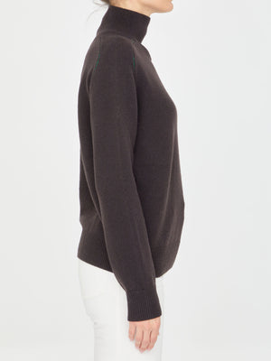 BOTTEGA VENETA Luxurious Brown Wool Sweater for Women - FW22 Collection