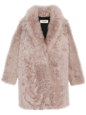 Áo choàng shearling dài Rose Antique cho phụ nữ