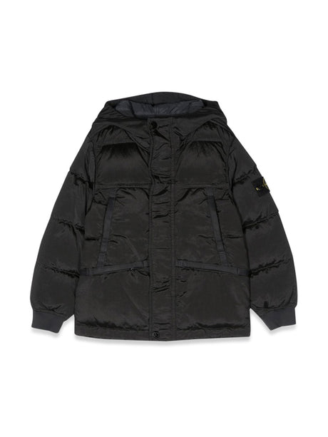 STONE ISLAND Mini Down Jacket with Side Logo Patch