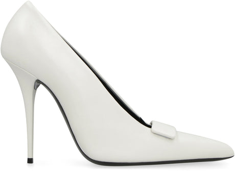 Giày cao gót da cừu sang trọng Luxurious Blanc Optique - Bộ sưu tập FW22 cho phụ nữ