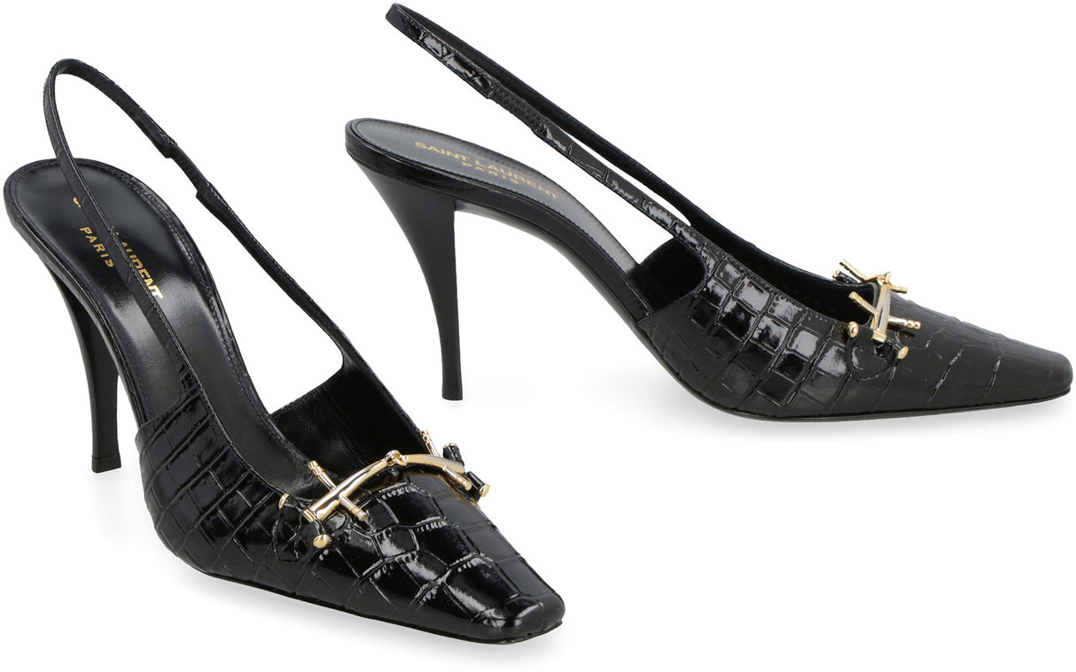 SAINT LAURENT Luxurious Black Leather Pumps for the Fashion-forward Women of 2024