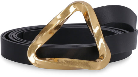 BOTTEGA VENETA Stylish Black Leather Double Strap Belt for Women