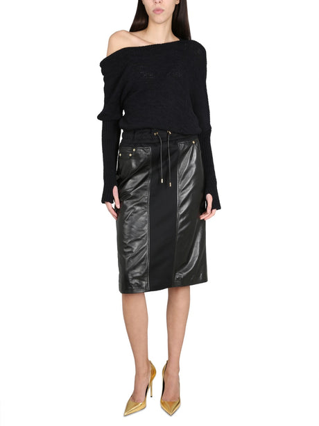 TOM FORD Silk Blend Mini Skirt with Elastic Waistband