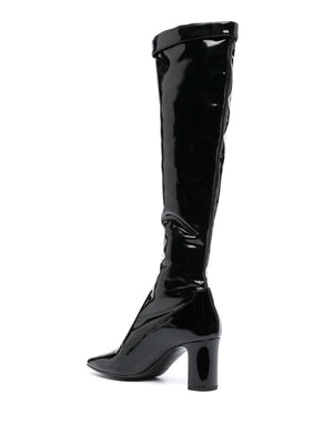 SAINT LAURENT 2024 FW22 Black Leather Boots for Women