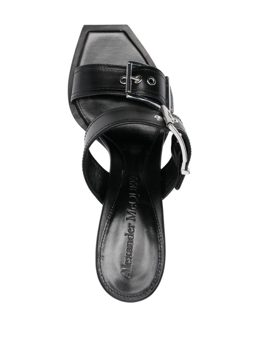 ALEXANDER MCQUEEN Elegant Black Women's Sandals for Summer '24