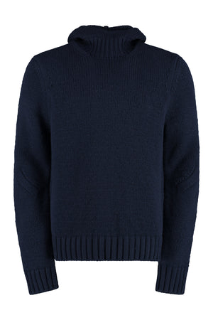 BOTTEGA VENETA Blue Knit Hoodie for Men