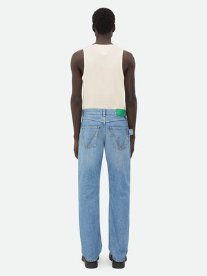 BOTTEGA VENETA Men's Blue Cotton Jeans for SS24