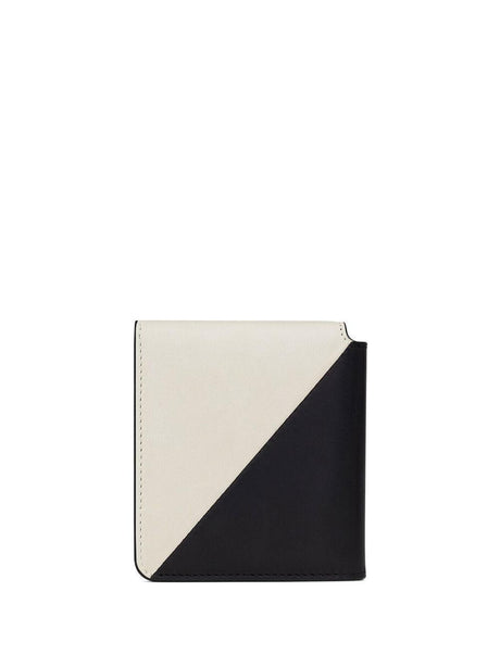 SAINT LAURENT Luxurious Nero & Cream Two Tone Bifold Wallet for Women