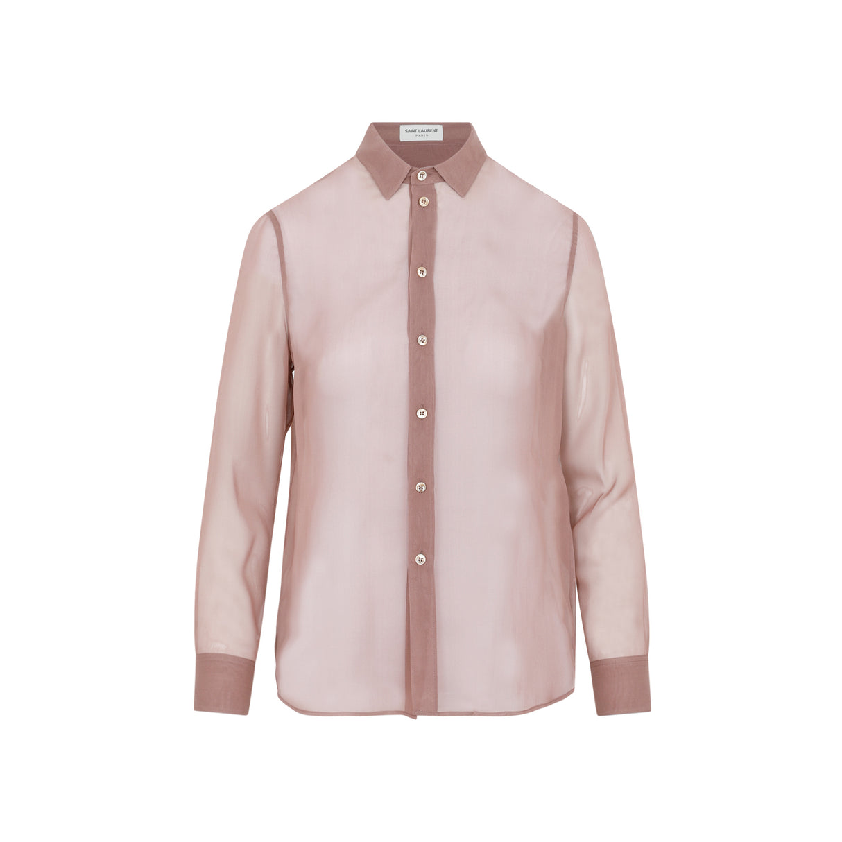 SAINT LAURENT Luxurious Silk Shirt for Women in Pink and Purple - SS23