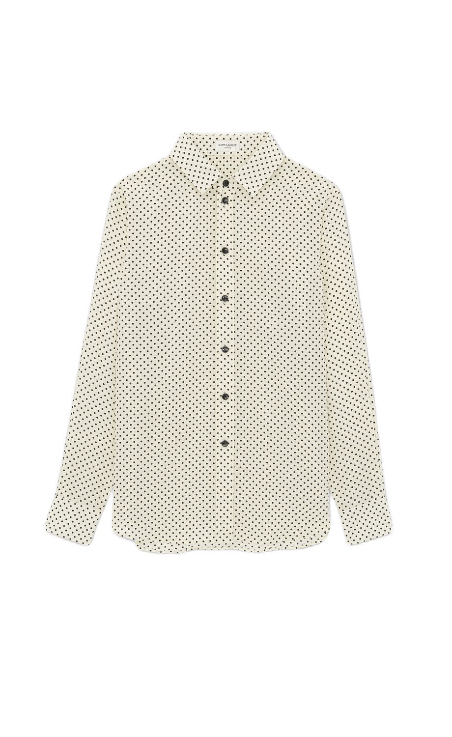 SAINT LAURENT Fall/Winter '23 Polka Dot Silk Shirt