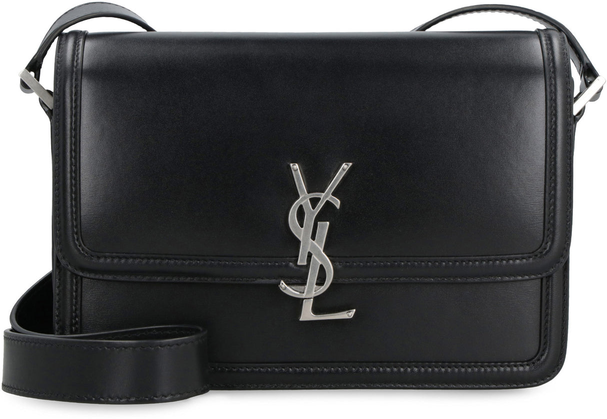 SAINT LAURENT Logo Plaque Shoulder Handbag