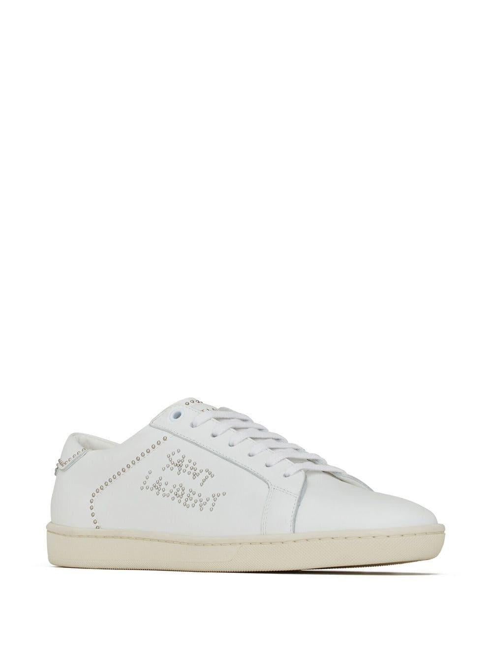 SAINT LAURENT Premium White Low Top Sneakers for Men - SS23 Collection