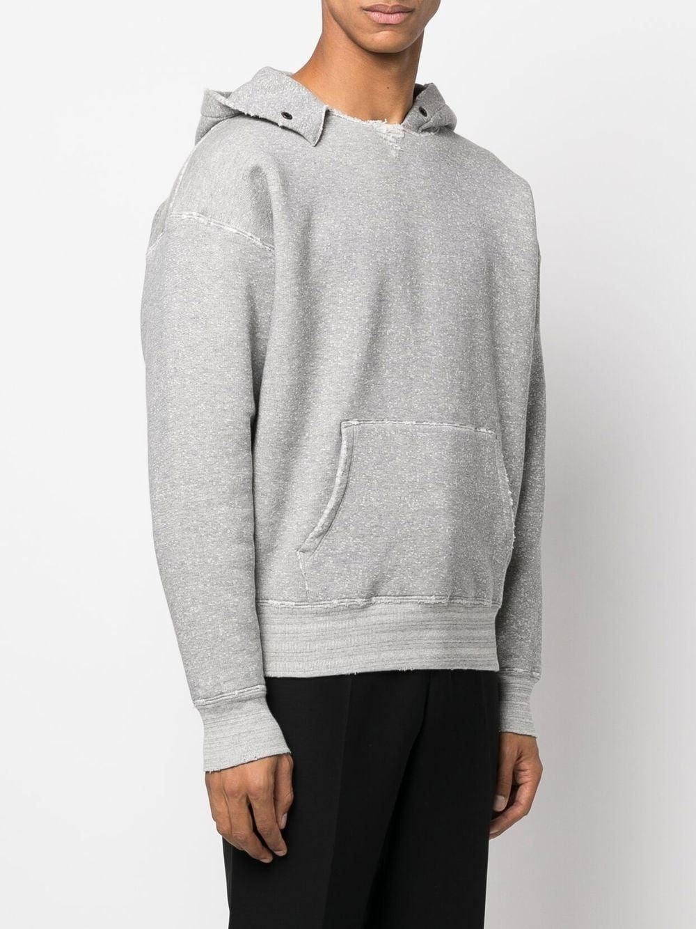 Áo Hoodie Cotton Ấm Áp Màu Xám Cho Nam