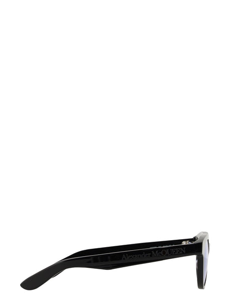 ALEXANDER MCQUEEN Chic Round Acetate Sunglasses