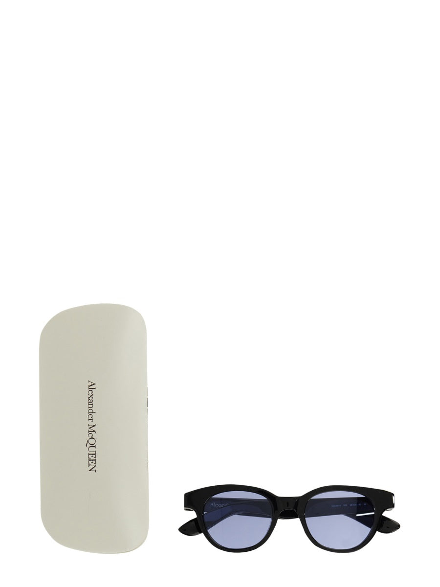 ALEXANDER MCQUEEN Chic Round Acetate Sunglasses