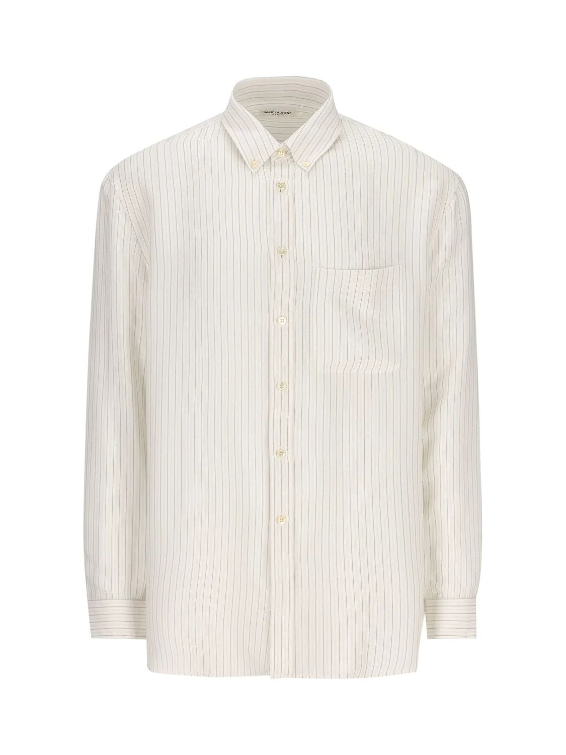 SAINT LAURENT Men's Luxe Silk Shirt