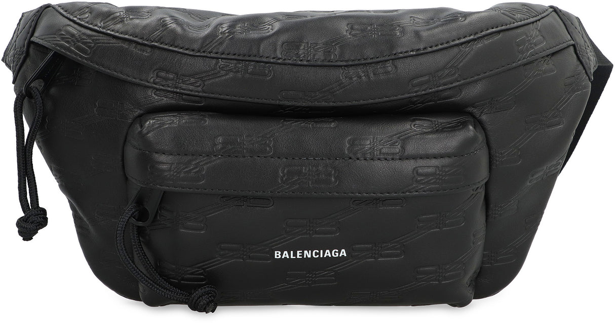 BALENCIAGA Signature Leather Mini Belt Handbag - Modern Style for Men