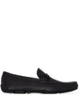 FERRAGAMO Leather Moccasin Flats with Rubber Sole for Men