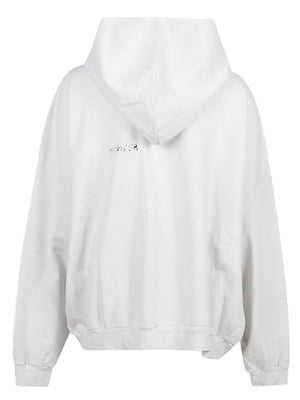 Áo Hoodie Trắng với Logo Balenciaga và Túi Grove cho Nữ