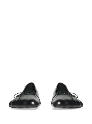 BALENCIAGA Elegant Black Leather Ballerina Flats for Women