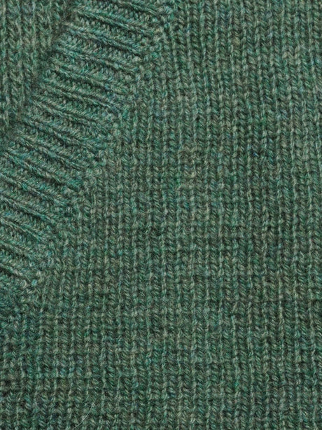 GUCCI Men's SS23 Salvia Long Sleeve V-Neck Wool Knitwear