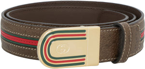 GUCCI Stylish Brown Leather Belt for Men - SS23 Collection