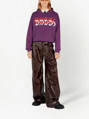 GUCCI Men's Purple Hooded Sweatshirt for SS23 Collection