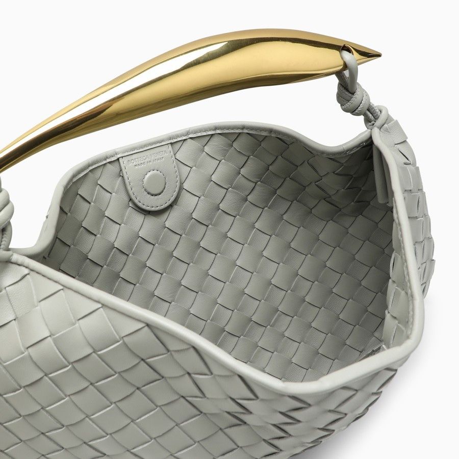BOTTEGA VENETA Grey Intrecciato Leather Tote Handbag for Women - FW23 Collection