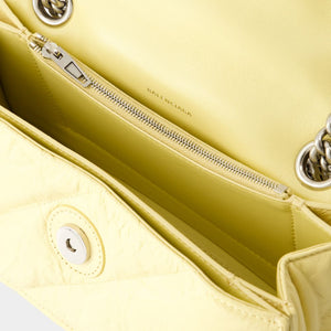 BALENCIAGA Quilted Yellow Chain Crossbody Bag for Women - SS24 Collection