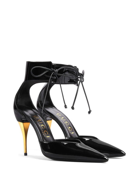 GUCCI Black Patent Leather Pointy-Toe Pumps for Women