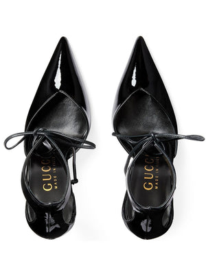 GUCCI Black Patent Leather Pointy-Toe Pumps for Women