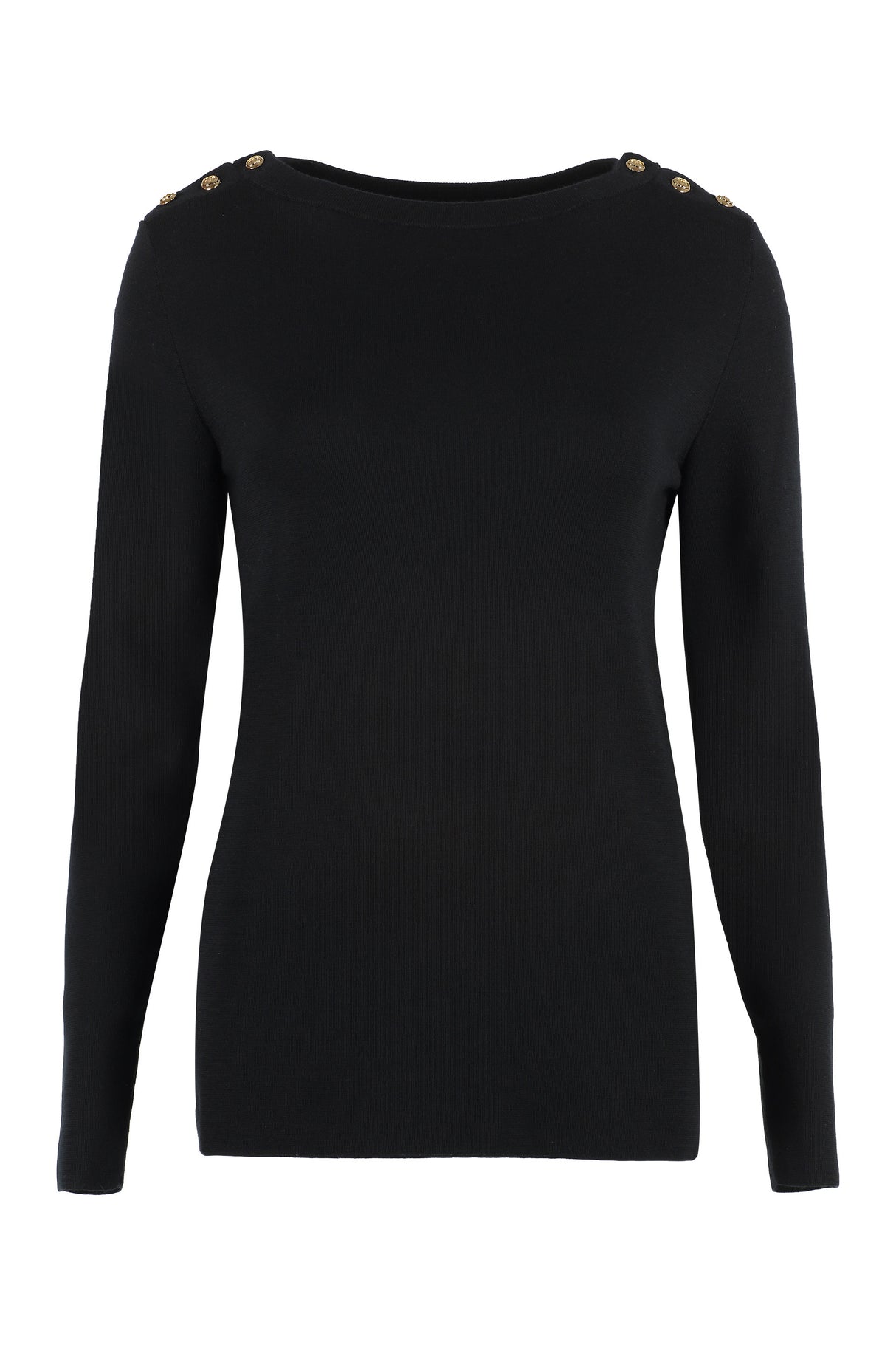 GUCCI Black Cashmere Sweater with Buttoned Placket for Women - SS23 Collection