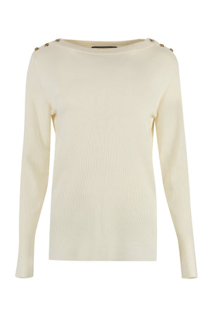 GUCCI Elegant White Crew Neck Sweater for Women