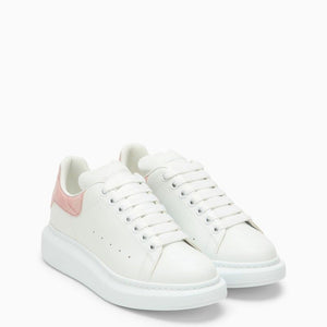 ALEXANDER MCQUEEN White Leather and Crocodile Effect Oversized Sneakers for Women